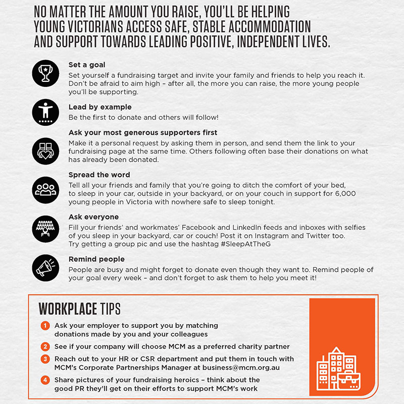 Fundraising tips poster