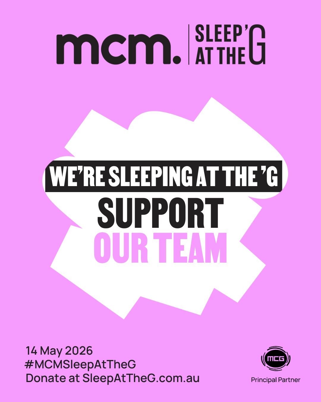 Social tile - team pink